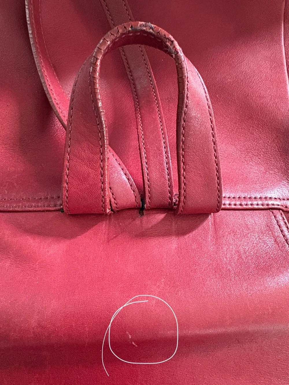 Y2K Coach Legacy West Hampton daypack backpack 9827 Red glove leather